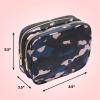 imageConair Makeup Bag  Travel Toiletry Bag  Cosmetic Bag  Toiletry Bag for Women  Double Zip Organizer  Pink Palm PrintBlue  Pink  Black Camo