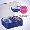 imageConair Makeup Bag  Travel Toiletry Bag  Cosmetic Bag  Toiletry Bag for Women  Double Zip Organizer  Pink Palm PrintBlue Palm