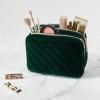 imageConair Makeup Bag  Travel Toiletry Bag  Cosmetic Bag  Toiletry Bag for Women  Double Zip Organizer  Pink Palm PrintEvergreen