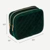 imageConair Makeup Bag  Travel Toiletry Bag  Cosmetic Bag  Toiletry Bag for Women  Double Zip Organizer  Pink Palm PrintEvergreen