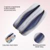imageConair Makeup Bag  Travel Toiletry Bag  Cosmetic Bag  Toiletry Bag for Women  Double Zip Organizer  Pink Palm PrintFrosty Blue