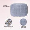 imageConair Makeup Bag  Travel Toiletry Bag  Cosmetic Bag  Toiletry Bag for Women  Double Zip Organizer  Pink Palm PrintFrosty Blue
