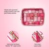 imageConair Makeup Bag  Travel Toiletry Bag  Cosmetic Bag  Toiletry Bag for Women  Double Zip Organizer  Pink Palm PrintGlinda Pink