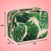 imageConair Makeup Bag  Travel Toiletry Bag  Cosmetic Bag  Toiletry Bag for Women  Double Zip Organizer  Pink Palm PrintPink Palm
