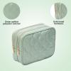 imageConair Makeup Bag  Travel Toiletry Bag  Cosmetic Bag  Toiletry Bag for Women  Double Zip Organizer  Pink Palm PrintSage Green