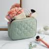 imageConair Makeup Bag  Travel Toiletry Bag  Cosmetic Bag  Toiletry Bag for Women  Double Zip Organizer  Pink Palm PrintSage Green