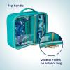 imageConair Makeup Bag  Travel Toiletry Bag  Cosmetic Bag  Toiletry Bag for Women  Double Zip Organizer  Pink Palm PrintTeal Palm