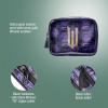 imageConair Makeup Bag  Travel Toiletry Bag  Cosmetic Bag  Toiletry Bag for Women  Double Zip Organizer  Pink Palm PrintWicked Purple