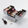 imageConair Makeup Beauty Case  Cosmetic Case with Expandable Shelves and Locking Latch  Professional makeup case  Silver Diamond  London SOHO New York by ConairSilver