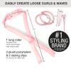 imageConair Satin Heatless Curls Set  Heatless curls overnight heatless curls headband  includes 1 Long Satin Roller 2 Ponytailers and 2 Clips