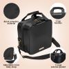 imageConair Thermal Lined Weekender  Hair Styling Tool Bag  Heat Resistant Travel Bag Travel Toiletry Bag  Hair Stylist Bag  Black