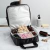 imageConair Thermal Lined Weekender  Hair Styling Tool Bag  Heat Resistant Travel Bag Travel Toiletry Bag  Hair Stylist Bag  Black