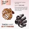 imageScunci by Conair jaw claw clips  hair accessories for women  claw clips for thick hair  claw clip  Black ampamp Tortoise 2 CountBlack  Tortoise