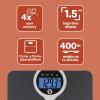 imageWeight Watchers Scales by Conair Smart Scale for Body Weight Digital Bluetooth Smart Bathroom Scale with Body Fat Muscle and BMI in BlackCarbon Fiber  Weight and BMI