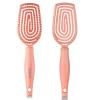 imageConair Detangling Hairbrush  Scalp Care Massager  Flexi Head Standard Hairbrush  For Curly Hair  Coral PinkStandard