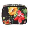 imageConair Makeup Bag  Travel Toiletry Bag  Cosmetic Bag  Toiletry Bag for Women  Double Zip Organizer  Pink Palm PrintBlack Floral