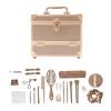 imageConair Makeup Beauty Case  Cosmetic Case with Expandable Shelves and Locking Latch  Professional makeup case  Silver Diamond  London SOHO New York by ConairBronze