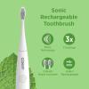 imageConair Electric Toothbrush  Sonic Toothbrush  Electric Toothbrush for Adults  Rechargeable with Two Brush Heads IncludedWhite  Sonic