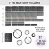 imageConair Heatless Curlers heatless curls overnight  Hair Rollers for Lift ampamp Volume  Assorted Sizes and Colors  Velcro Rollers  31 Count wstorage caseBlack  Grey
