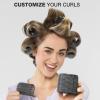 imageConair Heatless Curlers heatless curls overnight  Hair Rollers for Lift ampamp Volume  Assorted Sizes and Colors  Velcro Rollers  31 Count wstorage caseBlack  Grey