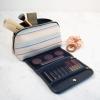 imageConair Makeup Bag  Travel Toiletry Bag  Cosmetic Bag  Great for Makeup Brushes or Cosmetics  Pastel Striped Canvas