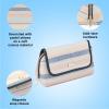 imageConair Makeup Bag  Travel Toiletry Bag  Cosmetic Bag  Great for Makeup Brushes or Cosmetics  Pastel Striped Canvas