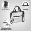 imageConair Makeup Bag  Travel Toiletry Bag  Cosmetic Bag  Toiletry Bag for Women Perfect for Vacations  Weekender Shape  Clear PVC with Black Trim