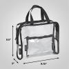 imageConair Makeup Bag  Travel Toiletry Bag  Cosmetic Bag  Toiletry Bag for Women Perfect for Vacations  Weekender Shape  Clear PVC with Black Trim