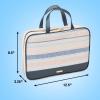 imageConair Makeup Bag  Travel Toiletry Bag  Cosmetic Bag Travel Makeup Bag  Perfect for Vacations  Weekender Shape  Pastel Striped Canvas