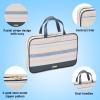 imageConair Makeup Bag  Travel Toiletry Bag  Cosmetic Bag Travel Makeup Bag  Perfect for Vacations  Weekender Shape  Pastel Striped Canvas
