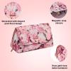 imageConair Makeup Bag Cosmetic Bag  Great for Makeup Brushes or Cosmetics Perfect Size for Purse or CarryOn Organizer Shape in Pink Floral Print