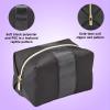 imageConair Small Makeup Bag Cosmetic Bag for Everyday TouchUps or Jewelery Perfect Size for Purse or CarryOn Small Organizer Shape in Black with Snake Print