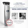 imageConairMAN Beard Trimmer for Men for Face and Mustache WetDry Beard and Stubble Trimmer Flex Contouring Head with 15 Precise Settings and PremiumGrey