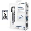 imageConairMAN CloseCut Cordless Precision Hair Clipper and Trimmer Set 8 Combs Barber Hair Cutting Scissors Blade Guard Storage Case Oil and Brush LithiumIon Battery Clippers for Hair CuttingChrome Silver
