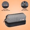 imageConairMAN Travel Toiletry Bag for Men Dopp Kit Travel Bag in Gray CanvasGray With Bottom Pocket