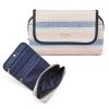 imageConair Makeup Bag  Travel Toiletry Bag  Cosmetic Bag  Great for Makeup Brushes or Cosmetics  Pastel Striped Canvas
