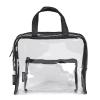 imageConair Makeup Bag  Travel Toiletry Bag  Cosmetic Bag  Toiletry Bag for Women Perfect for Vacations  Weekender Shape  Clear PVC with Black Trim