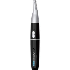 imageConairMAN AllinOne Personal Trimmer for Men for Nose Ear Eyebrows and Sideburns Hair Trimmer 4 piece Mens Grooming Kit Lithium BatteryPoweredChromeBlack