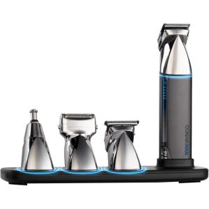 imageConairMAN Ultimate Trim Precision AllinOne Beard Trimmer for Men for Body Face Ear and Nose Hair Trimmer 18 piece Mens Grooming Kit CordlessRechargeableChromeBlack