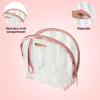 imageConair Small Makeup Bag Cosmetic Bag for Everyday TouchUps or Jewelery Perfect Size for Purse or CarryOn Small Organizer Shape in Pink Floral Print