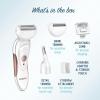 imageConair AllIn1 Body and Facial Hair Removal for Women Cordless Electric Trimmer ampamp Shaver Perfect for Face EarNose Eyebrows Legs and Bikini Lines