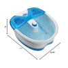 imageConair Foot Spa Bath with Extra Deep Soak Basin Massaging Bubbles Pumice Stone and Pinpoint Massage Attachments BlueWhite
