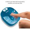 imageConair Pedicure Foot Spa Bath with Heat reaching 104 Degrees Massaging Foot Rollers Soothing Bubbles Pumice Stone and Nail Brush IncludedTeal
