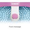 imageConair Soothing Pedicure Foot Spa Bath with Soothing Vibration Massage Deep Basin Relaxing Foot Massager with Jets PinkWhitePink