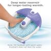 imageConair Soothing Pedicure Foot Spa Bath with Soothing Vibration Massage Deep Basin Relaxing Foot Massager with Jets PinkWhitePurple