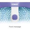 imageConair Soothing Pedicure Foot Spa Bath with Soothing Vibration Massage Deep Basin Relaxing Foot Massager with Jets PinkWhitePurple