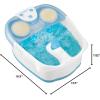 imageConair Waterfall Pedicure Foot Spa Bath with Blue LED Lights Massaging Bubbles and Massage Rollers BlueWhiteBlue