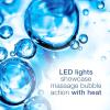 imageConair Waterfall Pedicure Foot Spa Bath with Blue LED Lights Massaging Bubbles and Massage Rollers BlueWhiteBlue