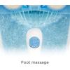 imageConair Waterfall Pedicure Foot Spa Bath with Blue LED Lights Massaging Bubbles and Massage Rollers BlueWhiteBlue