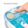 imageConair Waterfall Pedicure Foot Spa Bath with Blue LED Lights Massaging Bubbles and Massage Rollers BlueWhiteBlue